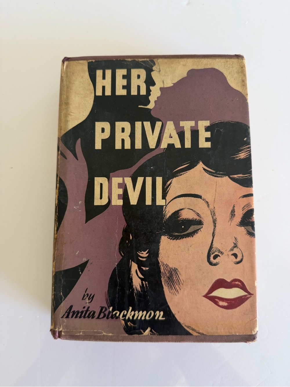 Vtg 1934 HER PRIVATE DEVIL 1st Ed Pulp Book Dust Jacket Anita Blackmon Godwin